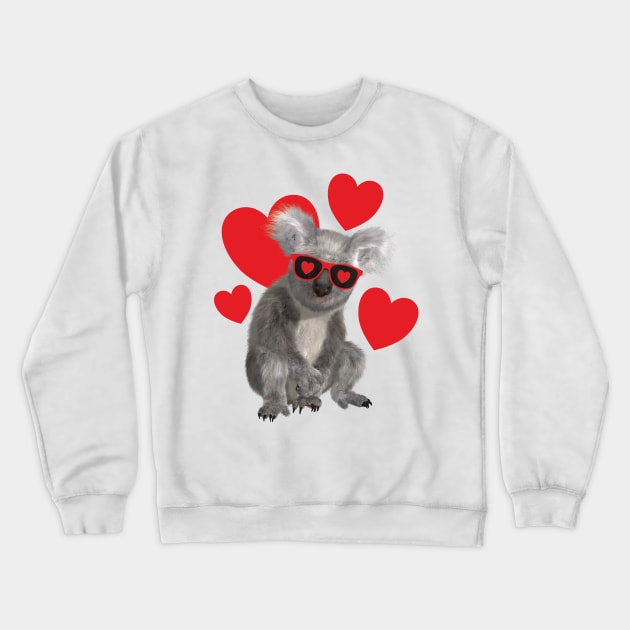 Koala Love Valentine Crewneck Sweatshirt by DPattonPD